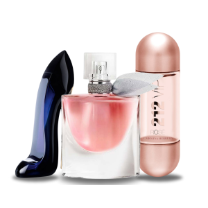 Coffret Jardin Secret – Good Girl de Carolina Herrera, La Vie Est Belle de Lancôme et 212 VIP Rosé de Carolina Herrera [100 ml]