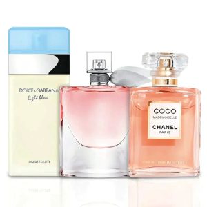 Coffret Féminité Radieuse – La Vie Est Belle, Mademoiselle et Light Blue [100 ml]